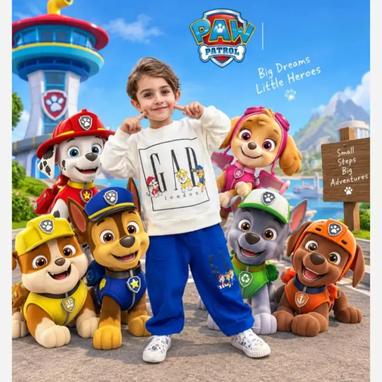 ست بلوز و شلوار پاییزه بچگانه طرح GAP و سگ های نگهبان 4 تا 11 سال